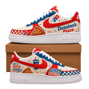 Domino’s Pizza Hot and Fresh Goodness Air Force 1 Shoes Sneakers for Food Lovers