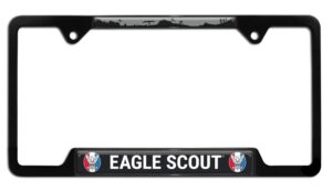 Eagle Scout Black Open 2026 License Plate Frame