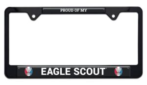 Proud Eagle Scout Black 2026 License Plate Frame