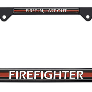 Firefighter Black 2026 License Plate Frame