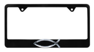 Christian Fish Black 2026 License Plate Frame