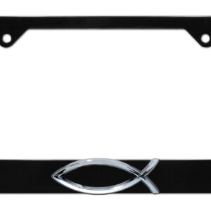 Christian Fish Black 2026 License Plate Frame