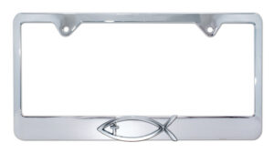 Christian Fish Cross 2026 License Plate Frame