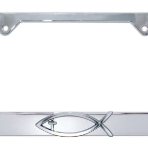 Christian Fish Cross 2026 License Plate Frame