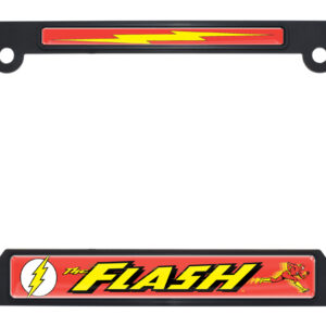The Flash Black Open Corners 2026 License Plate Frame