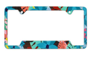 Tropical Floral 2026 License Plate Frame