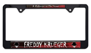 Freddy Krueger Nightmare on Elm Street Movie Black Standard Size 2026 License Plate Frame
