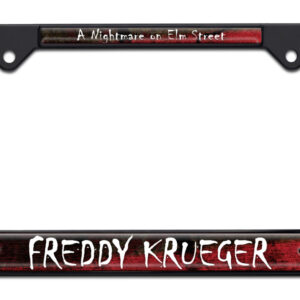 Freddy Krueger Nightmare on Elm Street Movie Black Standard Size 2026 License Plate Frame