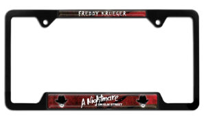 Nightmare on Elm Street Open Corners Black 2026 License Plate Frame