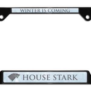 Game of Thrones House Stark Black Open Corner 2026 License Plate Frame