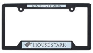 Game of Thrones House Stark Open Corner 2026 License Plate Frame