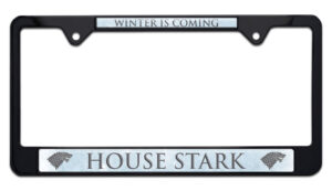 Game of Thrones House Stark Black 2026 License Plate Frame
