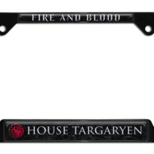 Game of Thrones House Targaryen Open Corner Black 2026 License Plate Frame