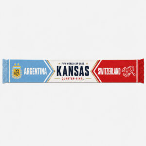 Global Soccer Event 2026 Argentina Vs Switzerland Quarter Final Scarf Version 3
