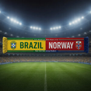 Global Soccer Event 2026 Brasil Vs Norway Scarf Version 7