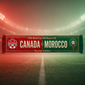 Global Soccer Event 2026 Canada Vs Maroc Scarf Version 10