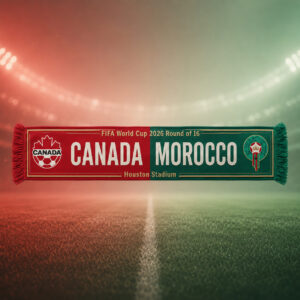 Global Soccer Event 2026 Canada Vs Maroc Scarf Version 2