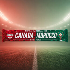 Global Soccer Event 2026 Canada Vs Maroc Scarf Version 3