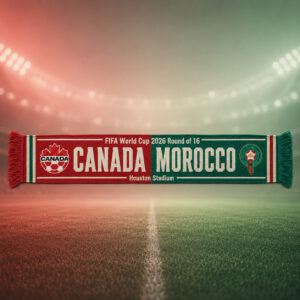 Global Soccer Event 2026 Canada Vs Maroc Scarf Version 4