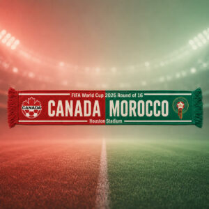 Global Soccer Event 2026 Canada Vs Maroc Scarf Version 5