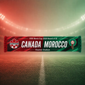 Global Soccer Event 2026 Canada Vs Maroc Scarf Version 8