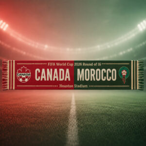 Global Soccer Event 2026 Canada Vs Maroc Scarf Version 9