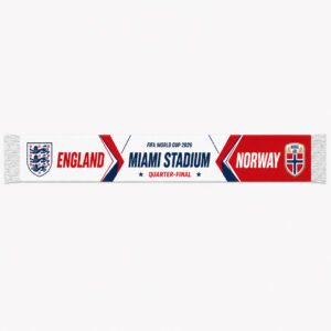Global Soccer Event 2026 England Vs Norway Quarter Final Scarf Version 1