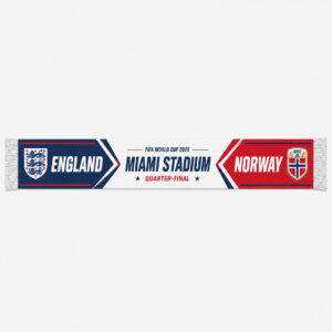 Global Soccer Event 2026 England Vs Norway Quarter Final Scarf Version 2