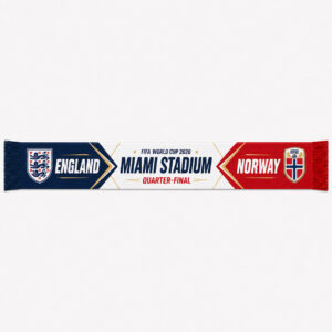 Global Soccer Event 2026 England Vs Norway Quarter Final Scarf Version 3