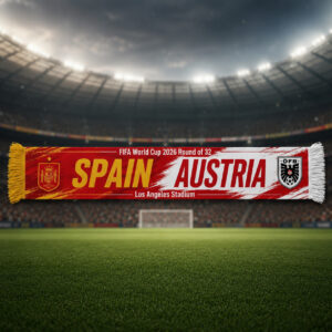 Global Soccer Event 2026 Spain Vs Austria Scarf Version 4