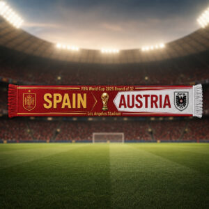 Global Soccer Event 2026 Spain Vs Austria Scarf Version 5