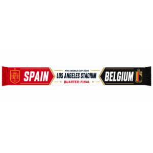 Global Soccer Event 2026 Spain Vs Belgium Quarter Final Scarf Version 2
