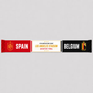 Global Soccer Event 2026 Spain Vs Belgium Quarter Final Scarf Version 4