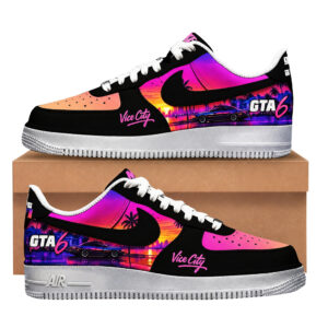 Grand Theft Auto VI Game Inspired Air Force 1 Shoes Sneakers for Gaming Fans