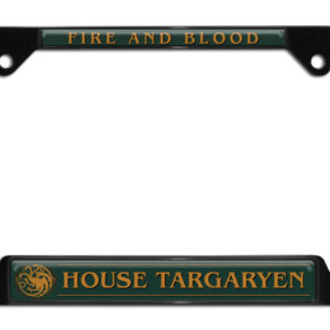 House of the Dragon - House Targaryen Green on Black Open Corner 2026 License Plate Frame