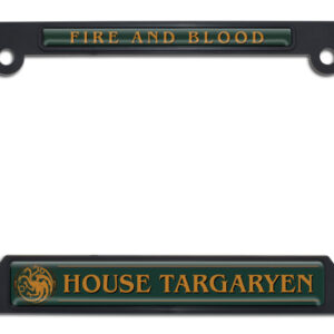 House of the Dragon - House Targaryen Green on Black Open Corner 2026 License Plate Frame
