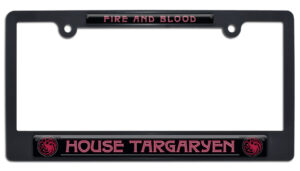 House of the Dragon - House Targaryen Red Doming on Black 2026 License Plate Frame