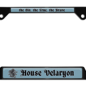 House of the Dragon - House Velaryon Open Corner Black 2026 License Plate Frame