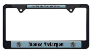 House of the Dragon - House Velaryon Black 2026 License Plate Frame