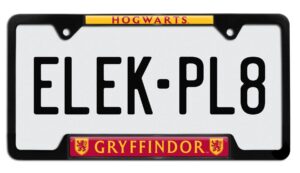 Harry Potter Gryffindor Black Open 2026 License Plate Frame