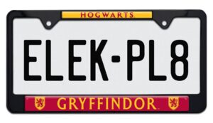 Harry Potter Gryffindor Black Standard 2026 License Plate Frame