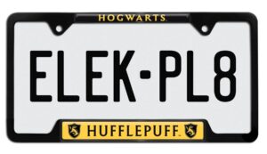 Harry Potter Hufflepuff Black Open 2026 License Plate Frame