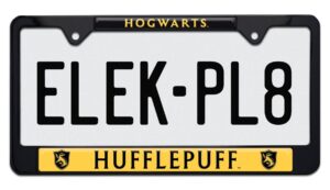 Harry Potter Hufflepuff Black Standard 2026 License Plate Frame