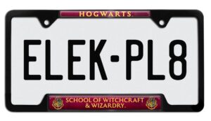Harry Potter Hogwarts Black Open 2026 License Plate Frame
