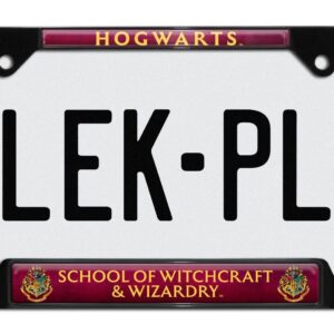 Harry Potter Hogwarts Black Open 2026 License Plate Frame