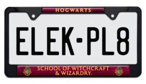 Harry Potter Hogwarts Black Standard 2026 License Plate Frame