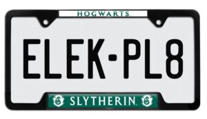 Harry Potter Slytherin Black Open 2026 License Plate Frame