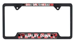 Harley Quinn Open Corners Black 2026 License Plate Frame