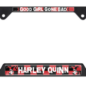 Harley Quinn Open Corners Black 2026 License Plate Frame