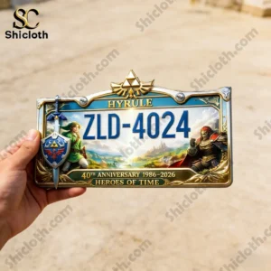 Hyrule Heroes of Time 40th Anniversary 2026 License Plate Frame
